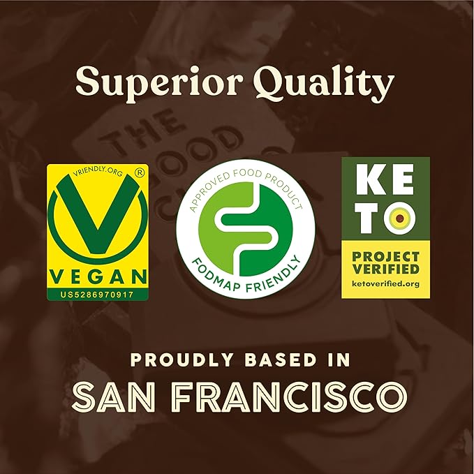 The Good Chocolate - Keto Dark Chocolate Coffee Squares Zero Sugar Lower Net Carb Snack Lower Calorie Vegan Chocolate Candy 24 Square Family Pack
