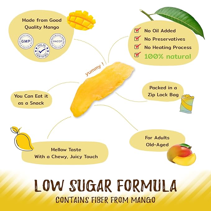 Wel-B Freeze Dried Fruit Snack Fresh Mango Freeze Dried to a Crispy Texture While Retaining Natural Flavor and Nutrition Great Snacks for Kids and Adults No Added Sugar or Preservatives (6 Bags 75