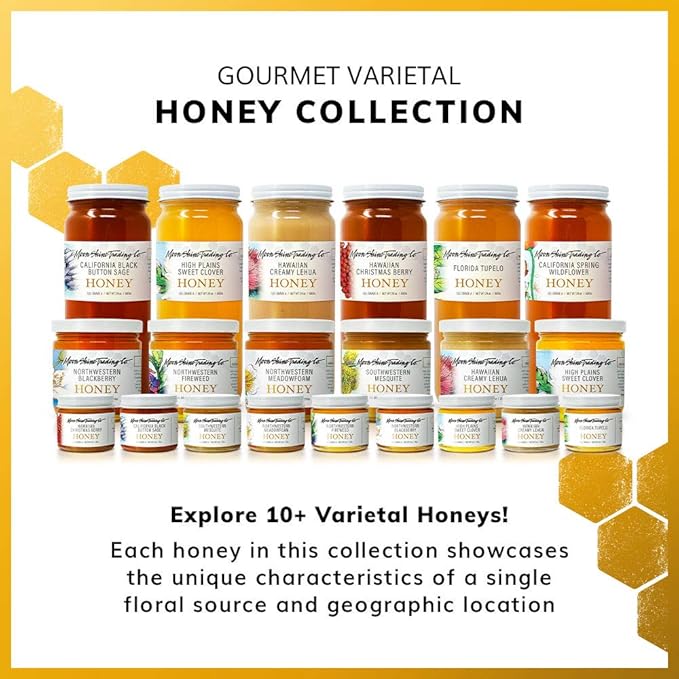Moon Shine Trading Co. California Yellow Star Thistle Raw Honey | Award Winning Sweet Honey | 100% Pure Unpasteurized Natural &amp Unfiltered | Local Artisan Made
