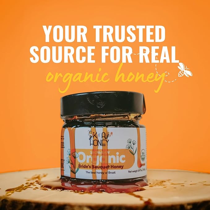 K&ampA HONEY Angico + Bride’s Bouquet Bundle | USDA Certified Organic | Superfood Honey Duo | Rich in Antioxidants &amp Natural Minerals | Raw | Premium | 8.47 oz Each