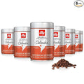 Illy Whole Bean Coffee Colombia Medium Roast - Notes of Citrus and Red Fruits - 100% Arabica - Whole Beans - Pressurized Packaging Sealed for Freshness – 8.8oz Can (Pack of 6)