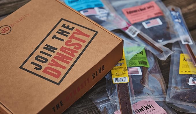 Jerky Dynasty Fatman's Beef Jerky Variety Pack - 6 Flavors Including Spicy Habanero Green Chile &amp Savory Garlic Onion - Protein-Rich Snacks Variety Pack for Adults - Tasty Food for Sharing