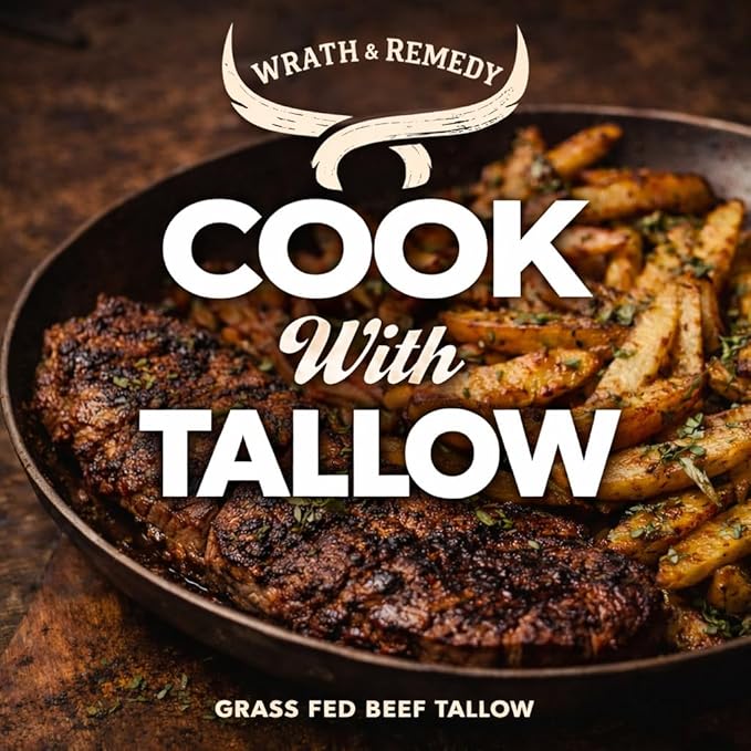 Beef Tallow for Cooking (14 oz) — US-Made 100% Grass-Fed and Finished Beef Fat Rich Flavor — Pure Beef Tallow for Deep Frying Searing Baking — Keto Paleo Carnivore Friendly- No Additives