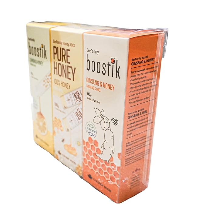 BeeFamily - Special-Tea Honey Stick Set 300g - Lemon Honey Pure Honey Ginseng Honey