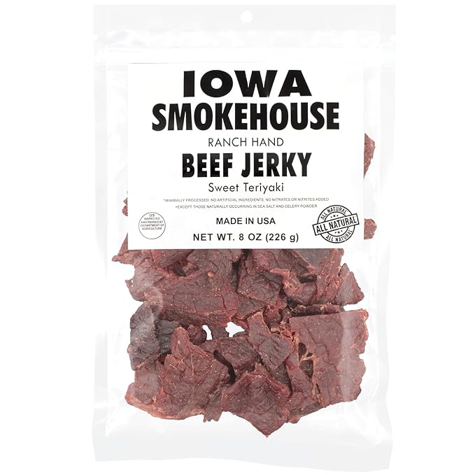 IOWA SMOKEHOUSE Ranch Hand Beef Jerky (Sweet Teriyaki 8 oz)