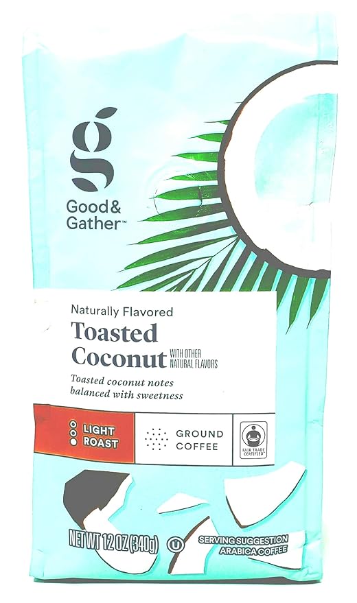 Good &amp Gather Toasted Coconut Ground Coffee - Light Roast - 3 Bags - 36 Total Ounces -