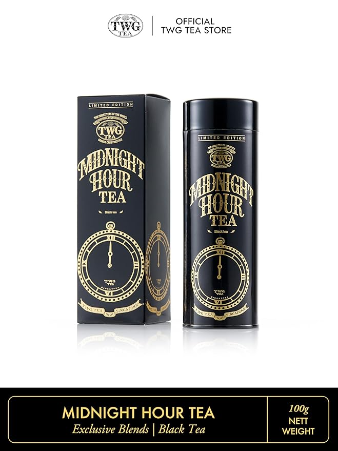 TWG Tea | Midnight Hour Tea | Black Tea | Lemongrass &amp Tropical Fruits | Haute Couture Tin 100g | Gift Set