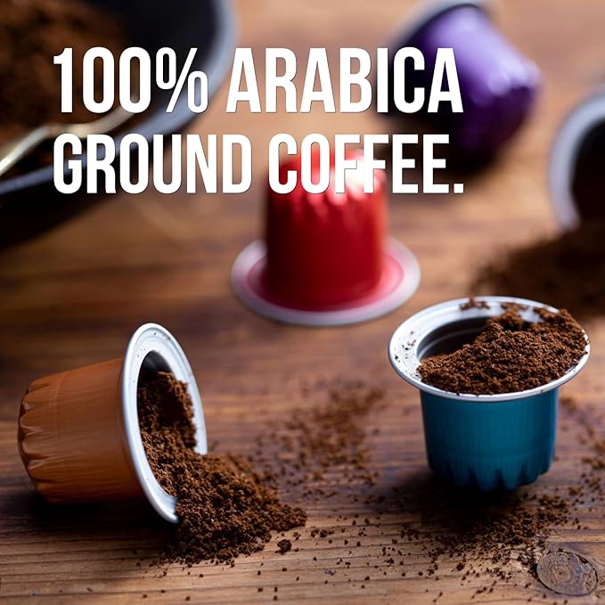 Jewel Coffee Specialty Coffee Pods - Bold As Love Blend 100% Arabica Coffee Intensity 12 Medium Roast Compatible with Original Nespresso Machines 100 Count (10 Boxes of 10 Espresso Capsules)