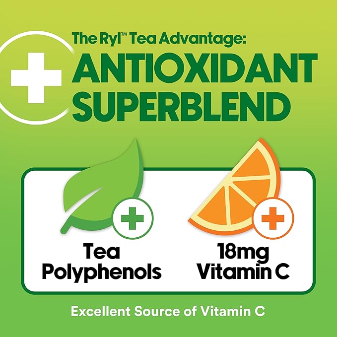 Ryl Iced Tea Green Citrus Tea Antioxidant Superblend Zero Sugar Low Carb Zero Calorie - 16.0 Fl Oz (12-Pack)