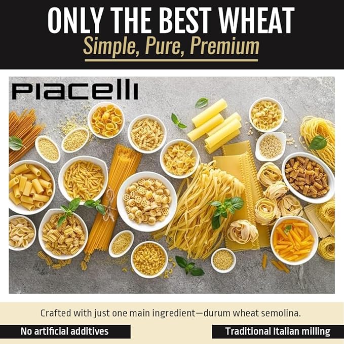 Piacelli Angel Tufts Pasta- Angel Pasta Made from Durum Wheat With Rich Taste &amp Silky Texture- Protein Noodles for Nutritious Italian Meals- Healthy Noodles Loved by Families for Everyday Cooking-