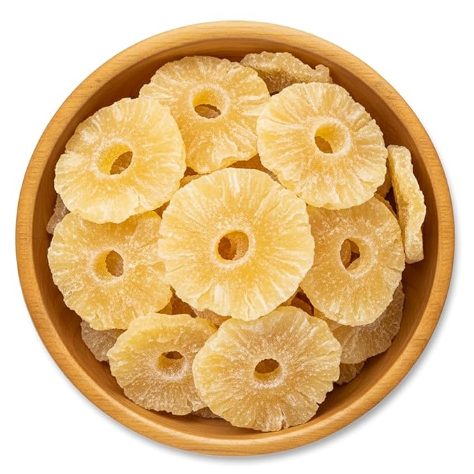 NY Spice Shop All Natural Pineapple Rings - 1 Pound Tropical Pineapples Dried Fruit Snacking - Dried Fruit Pineapple Slice for Baking Topping &amp Smoothies - Pineapples Tidbit for Dessert Party Sna