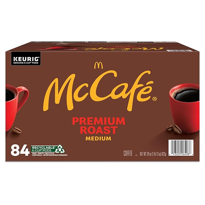McCafe Premium Roast Coffee Single Serve Keurig K-Cup Pods Medium Roast 84 Count