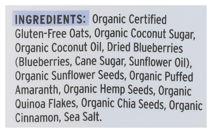 Purely Elizabeth Blueberry Hemp Ancient Grain Granola Gluten Free Non GMO 12 Ounces (Pack Of 6)