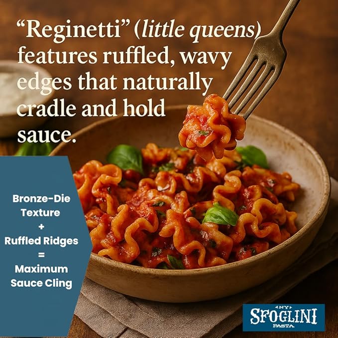 Sfoglini Organic Durum Semolina Reginetti Pasta (4-Pack 12oz Each)