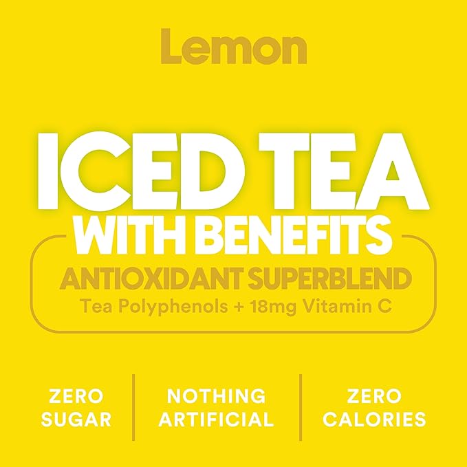 Ryl Iced Tea Lemon Antioxidant Superblend Zero Sugar Low Carb Zero Calorie Iced Tea 16.0 Fl Oz (12-Pack)