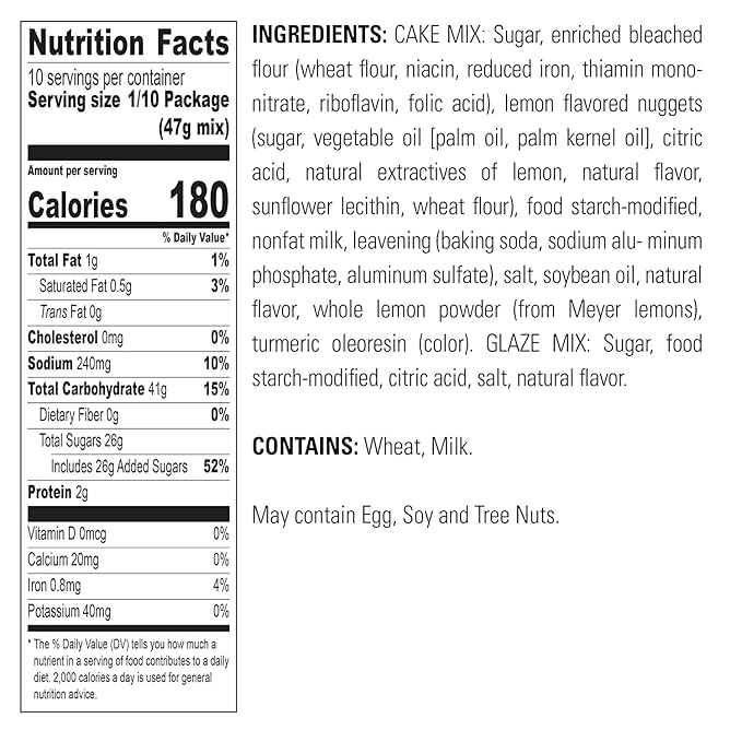 Krusteaz Meyer Lemon Pound Cake Mix 16.5 Ounce (Pack of 4)
