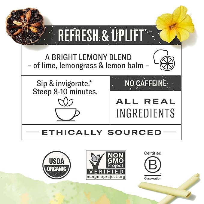 Numi Organic Damiana Herbal Tea Variety Pack - Relax Focus &amp Uplift with Damiana Butterfly Pea Flower Lemon Balm Gingko (Pack of 3) 16 Count Herbal Tea Bags