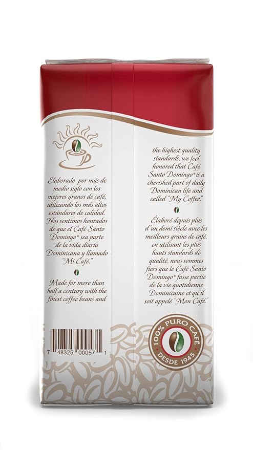 Café Santo Domingo + Café Santo Domingo Caracolillo (Peaberry) | Ground Coffee - 16 oz Bags Bundle - Products from the Dominican Republic