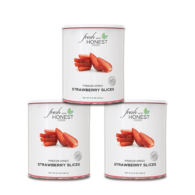 Fresh and Honest Foods 100% All Natural Freeze Dried Mixed Berries Delight 7.9 OZ #10 Can Perfect for Emergencies Food Storage Survival (03 Cans)