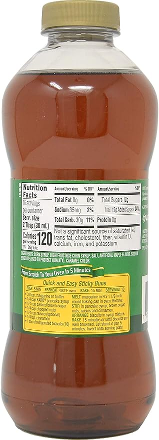 Karo Pancake Syrup 16 fl oz (Pack of 4) with Karo Measuring Spoon