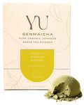 Yu Tea Organic Genmaicha Green Tea Powder 30 Instant Packets | Japanese Green Tea &amp Roasted Brown Rice | Low Caffeine &amp Unsweetened | Relaxation Antioxidants &amp Digestion | Single Serve S