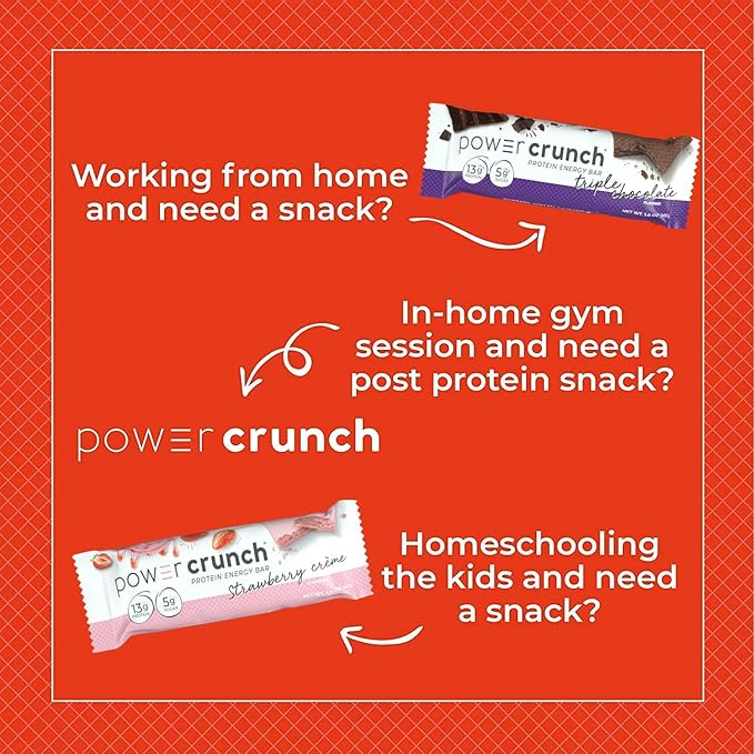 Power Crunch Protein Bars High Protein Snacks with Delicious Taste Variety Pack S'mores &amp Peanut Butter Fudge 1.4 Ounce (24 Count)