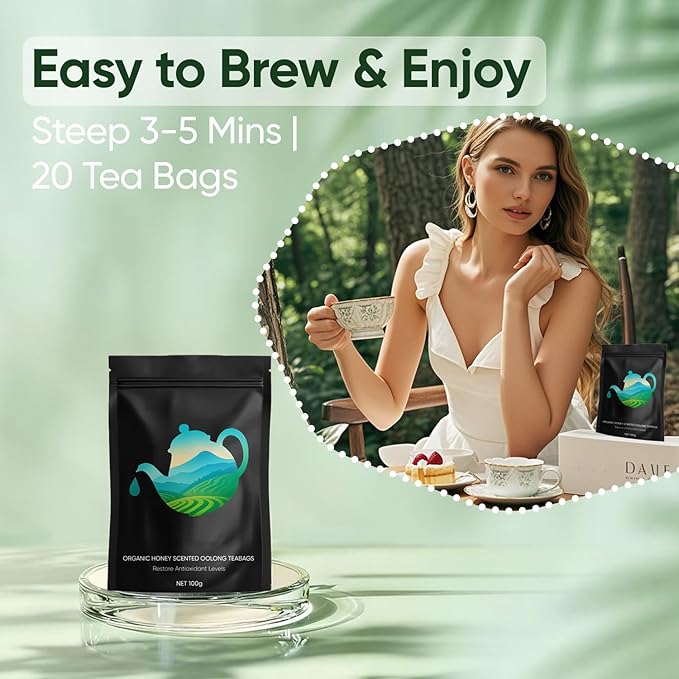 Oolong Tea Whole Leaf Tea Bags Natural Digestion &amp Daily Balance Support Vegan &amp Non-GMO 20 Count (1)