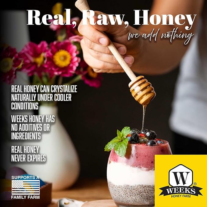 Group WHF Blackberry Honey - Weeks pure raw &amp unfiltered American blackberry honey is kosher certified and gluten-free - since 1960 (16 oz 3 Pack)