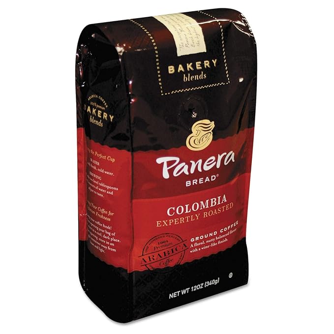 Panera Bread Ground Coffee Colombia Roast 12 oz Bag - 4073 (Pack of 2)
