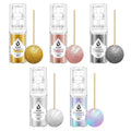 Edible Glitter Spray Set - 5 Colors Iridescent Gold Silver White &amp Rose Gold Food Grade Shimmer Powder Metallic Edible Spray Glitter for Cakes Cookies Chocolate &amp Strawberries 5g/Bottle