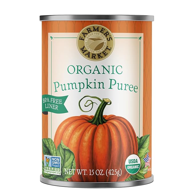 Farmer's Market Foods Canned Organic Pumpkin Puree 15 Ounce (Pack of 12)