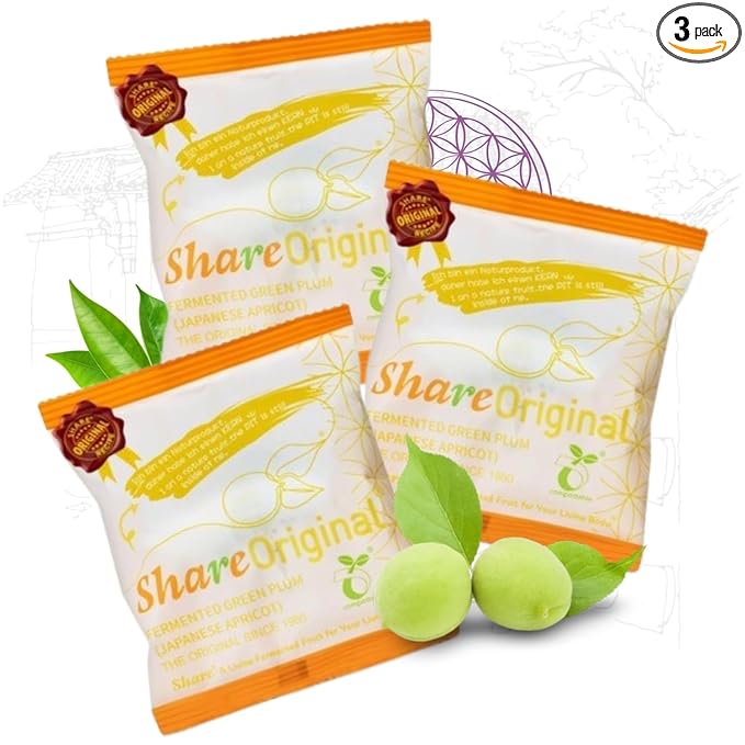 Share Original® cultured fermented Japanese apricot/plum (3-pc to taste) 30+months fermented Share Swiss Fermented
