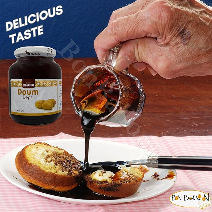 bonballoon Shana Honey Doum Molasses Egyptian Halal Pure Natural Black Strap Blackstrap Syrup Doum Deps Sugar Premium Egypt Arab Non Gmo Kosher (1 Pack = 15.87 oz / 450 gm) شانه عسل دبس الدوم حلال