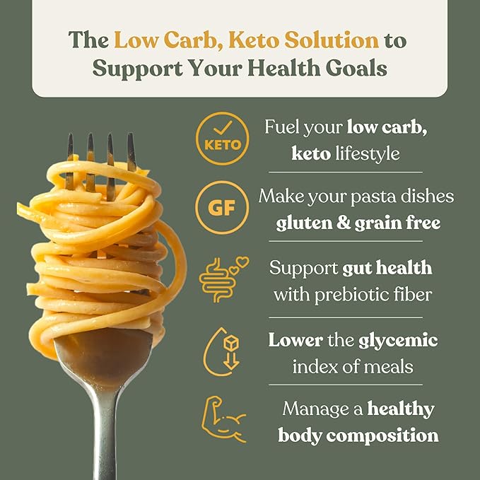 Chef’s Kiss Low Carb Spaghetti | 9g Net Carbs 18g Protein | Keto Low Glycemic Pasta made from Lupins | High Protein Fiber Rich Plant-Based | Keto Spaghetti Alternative | 5-Pack (7oz)