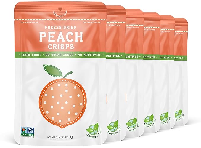 Nature’s Turn Freeze-Dried Fruit Snacks – Best Sellers Variety Pack (Strawberry &amp Banana Apple Strawberry and Peach) Pack of 12 (1.2 oz Each)