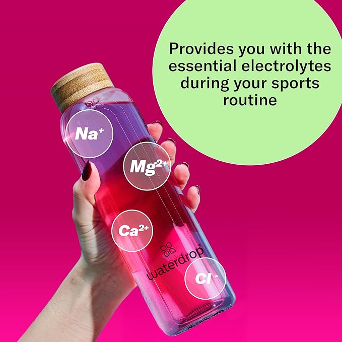 Waterdrop Microlyte Hydration Cubes Berry Flavor Electrolyte Drink Mix with Zinc Magnesium Potassium Calcium &amp 9 Vitamins Zero Sugar Low Calorie Sports Drink with Electrolytes 24 Count