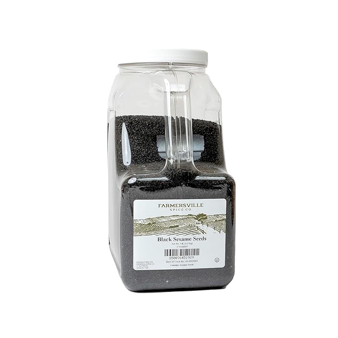 Farmersville Spice Co. Bulk Black Sesame Seeds - 5 lb Jar