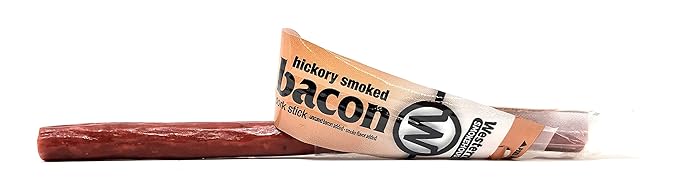 Western's Smokehouse Meat Sticks Hickory Smoked Bacon Pork Jerky Sticks – Pack of 24 (1.0 Ounce) - Gluten-Free MSG-Free Soy-Free Nitrate-Free Nitrite-Free