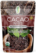 Cacao Nibs Organic - 100% Dark Chocolate Chips - Raw Unsweetened Cocoa Pieces - 16 Oz - Keto and Vegan Superfood - Healthy Sugar Free Snack or Add to Smoothies or Baking by Pure Natural Miracles