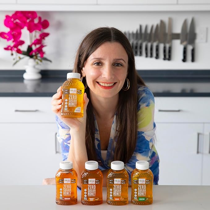 Wholesome Yum Zero Sugar Honey Substitute (2 Pack) - Natural Sugar Free Honey Alternative With Monk Fruit &amp Allulose - Zero Net Carbs Non GMO Gluten Free Keto No Aftertaste (11 oz)