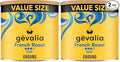 Gevalia French Roast Ground Coffee (27.6 oz Canister) (Pack of 2)