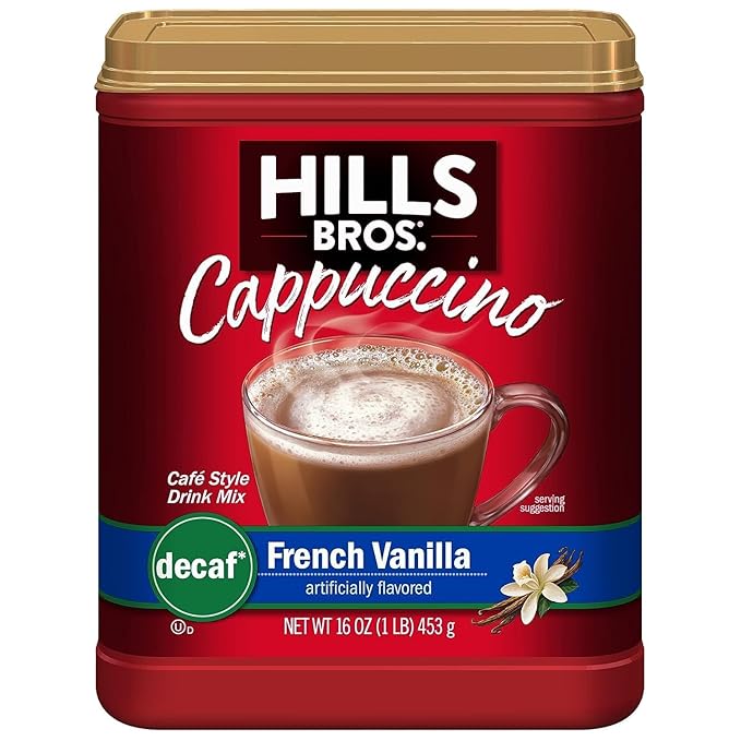 Hills Bros. Flavor Coffee (Decaf French Vanilla 16 Ounce (Pack of 8))