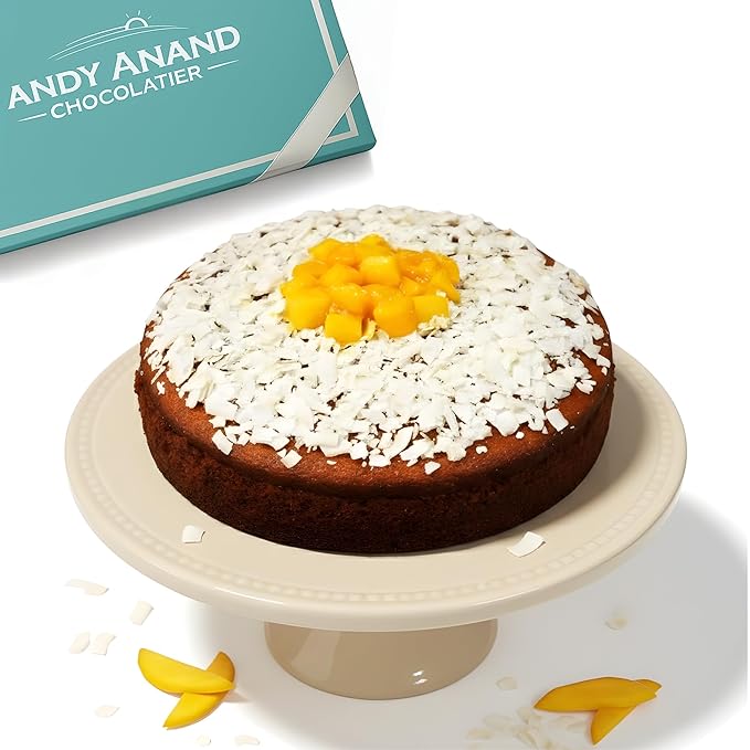 ANDY ANAND CHOCOLATIER Sugar Free Dunked Mango Coconut Cake Enjoy the Amazing Taste of a Classic Cake Without the Sugar Dunked in Fresh Puree Traditional Recipe and Perfect for Guilt Free Celebrati