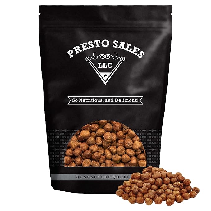 Presto Sales Large Shelled Hazelnuts Raw (AKA Filberts) 16 oz. | Non-GMO Natural Healthy Protein Snack | Keto/Paleo Friendly | Resealable 1 lb bag