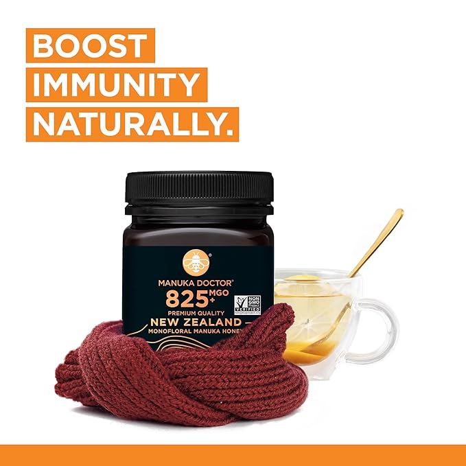 MANUKA DOCTOR - MGO 182+ SQUEEZY and MGO 825+ Manuka Honey Monofloral Value Bundle 100% Pure New Zealand Honey. Certified. Guaranteed. RAW. Non-GMO