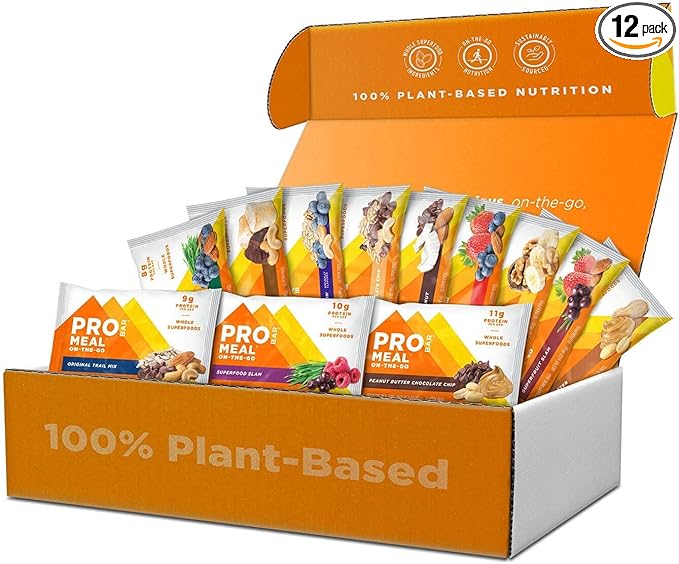 PROBAR - Meal Bar 12 Flavor Variety Pack - Natural Energy Non-GMO Gluten-Free Plant-Based Whole-Food Ingredients 3 Ounce Bars (Pack of 12) - Flavors May Vary