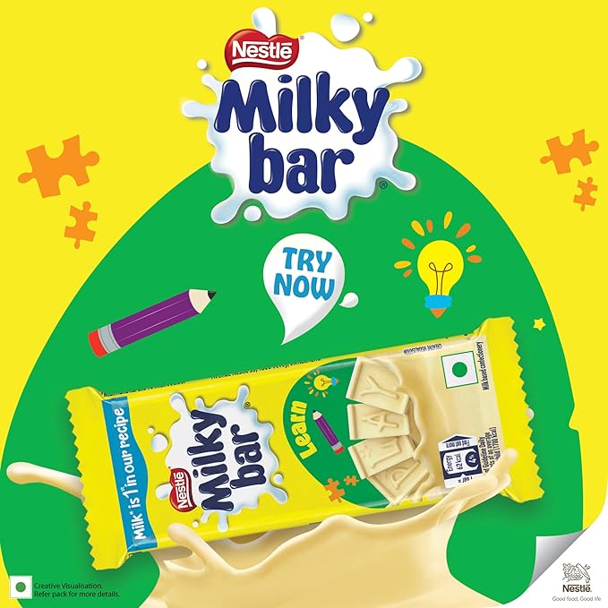 MILKYBAR Yummy Creamy Treat Made with Milk (30 Units x 12.5g) Pack of 2 750g Box