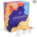 Sarasota K-Cup Coffee Pods | Medium Roast Flavored Coffee | Southern Pecan Crunch | Single Serve for Keurig Brewers | Gourmet Low Acid Mold Free | 24 Count