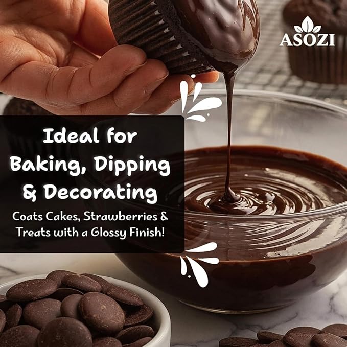Dark Chocolate Melting Wafers 5lb – Smooth and Creamy Perfect for Dipping Baking Candy Making and Decorating Desserts – Ideal for Fountains Coating and Molded Chocolates (Dark)