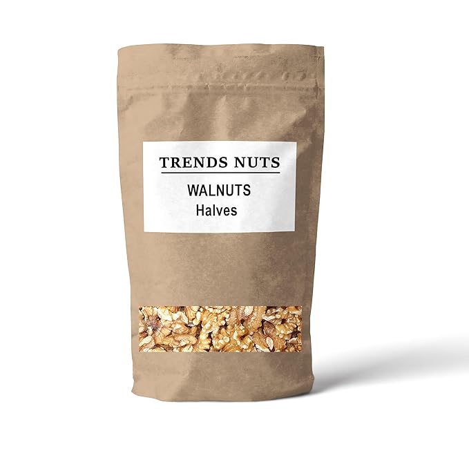 Trends Walnut Halves – Fresh Raw &amp Natural Perfect for Baking Snacking and Cooking -2lbs